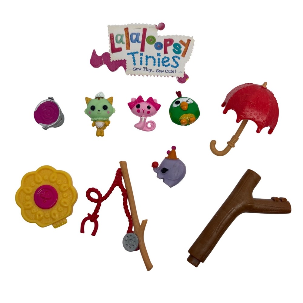 Lalaloopsy Tinies Mini Figures Accessories Lot Cat Bird Elephant Mixed Lot‎